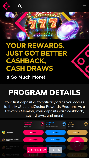 Ricompense mobile di SlotsandCasino