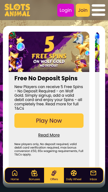 Promotions mobiles de Slots Animal Casino