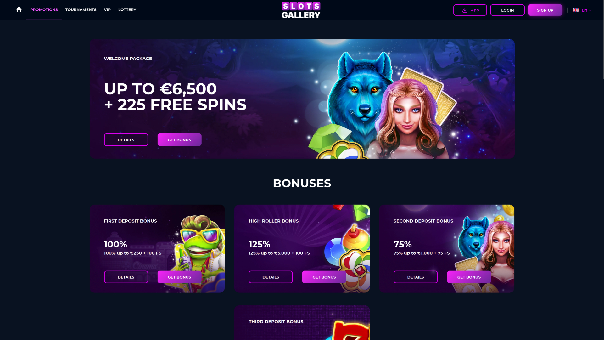 Promotions de la version de bureau de Slots Gallery Casino