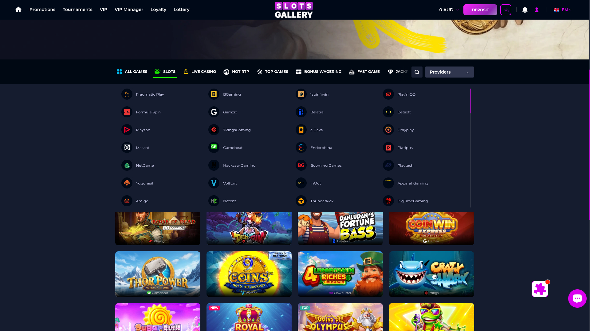Slots Gallery Casino Desktop Game Developers