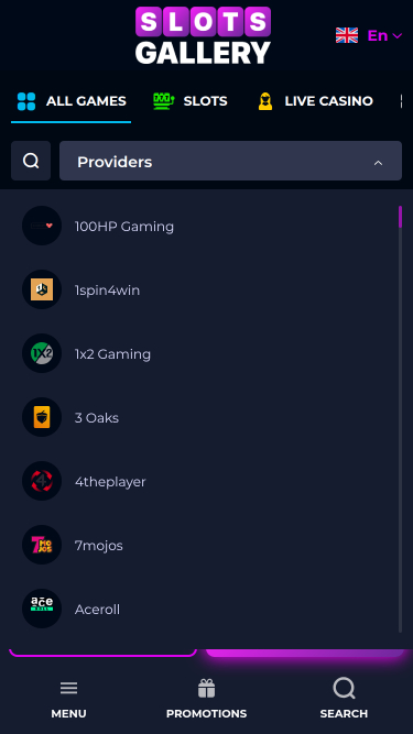 Développeurs de jeux mobiles de Slots Gallery Casino