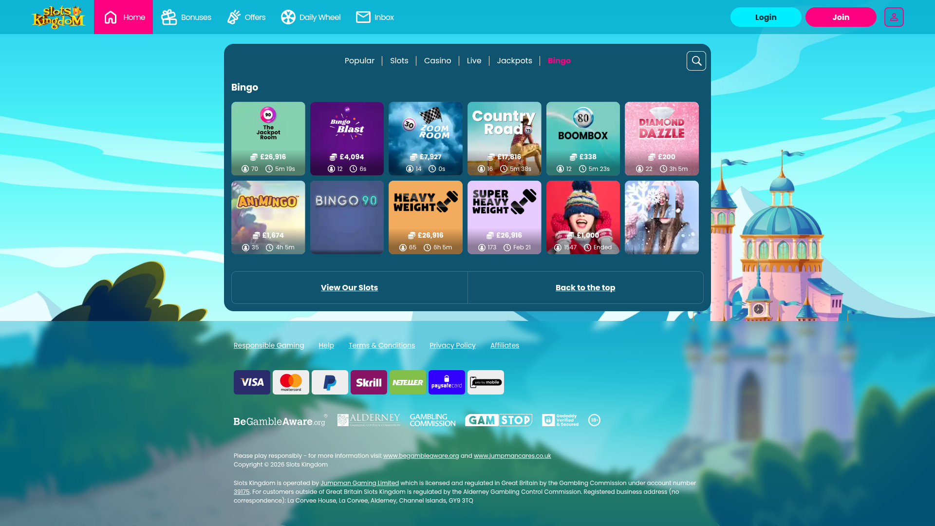 Slots Kingdom Casino Desktop Bingo