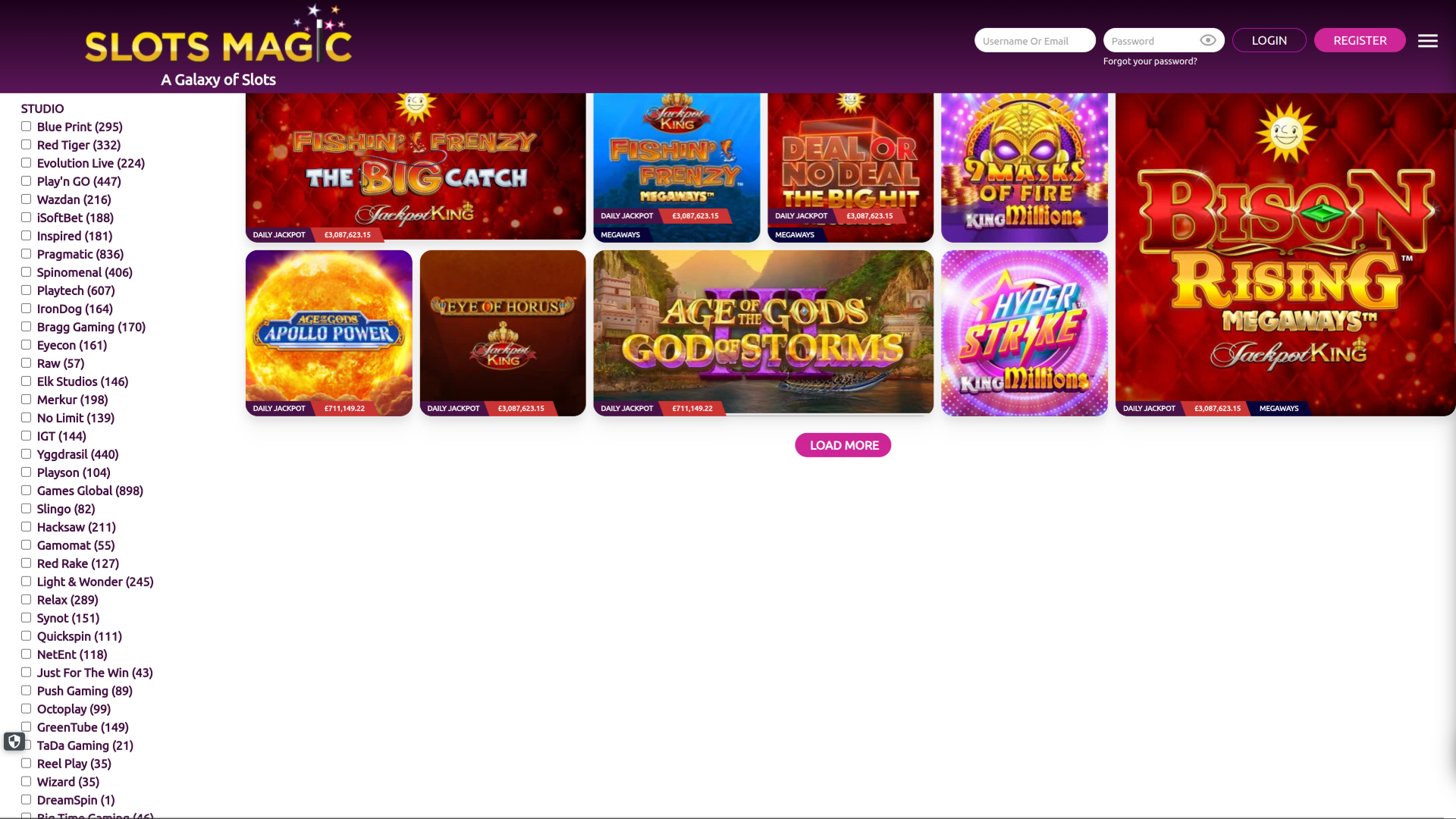 Desarrolladores del juego de escritorio Slots Magic Casino