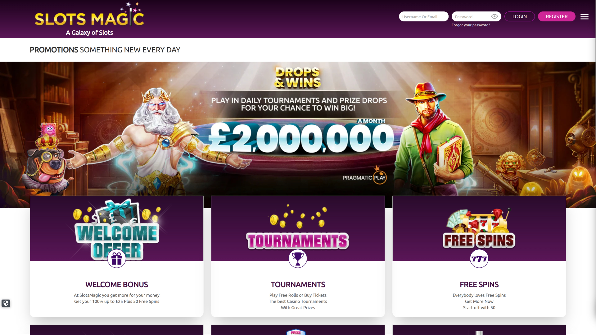 Promociones de escritorio de Slots Magic Casino