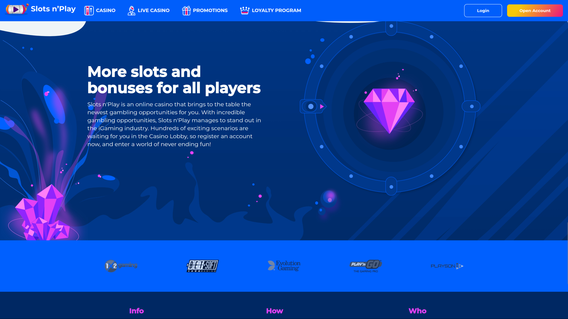 Sviluppatori di giochi desktop di SlotsNPlay Casino