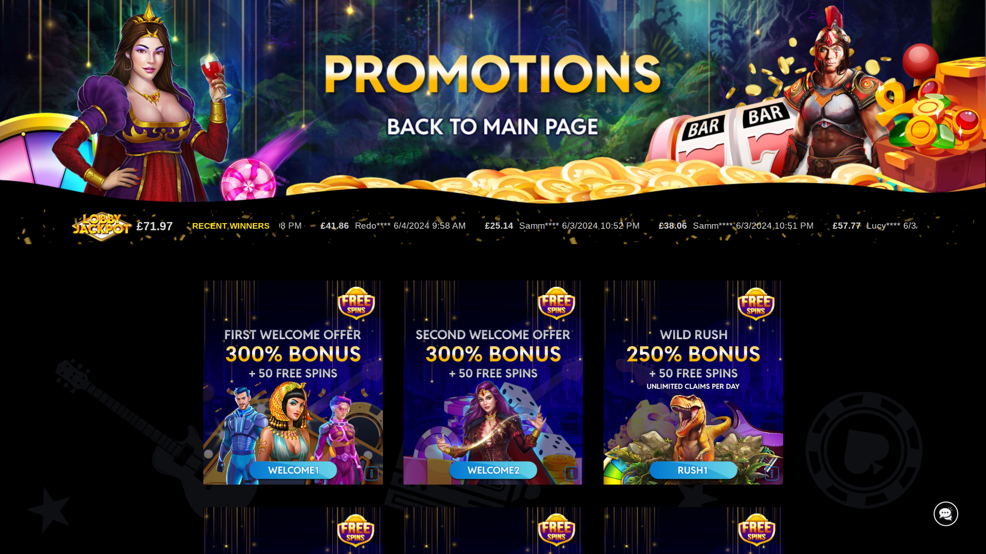 Promotions sur bureau de Slots N Roll Casino