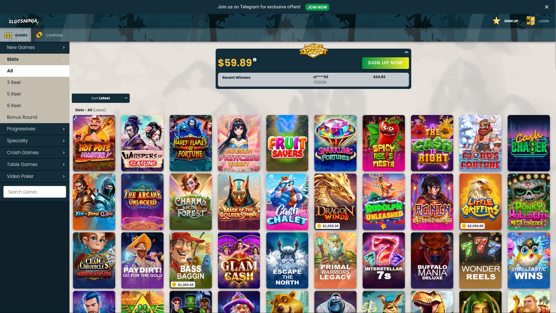 Slots Ninja Casino Desktop Games