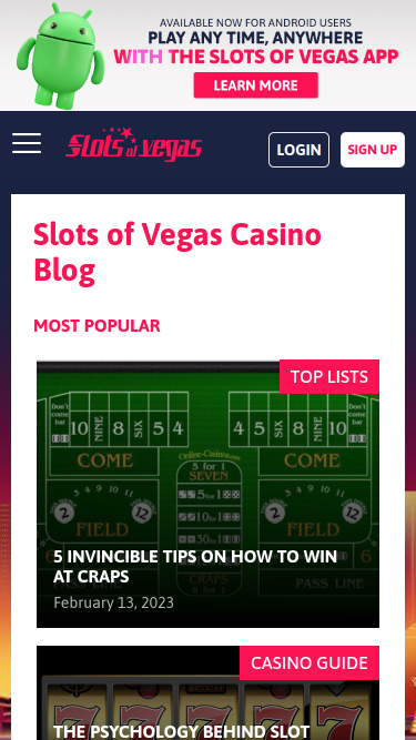 Slots of Vegas Casino Mobile Blog