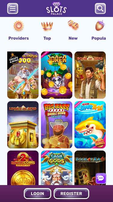 Jeux mobiles de SlotsPalace Casino