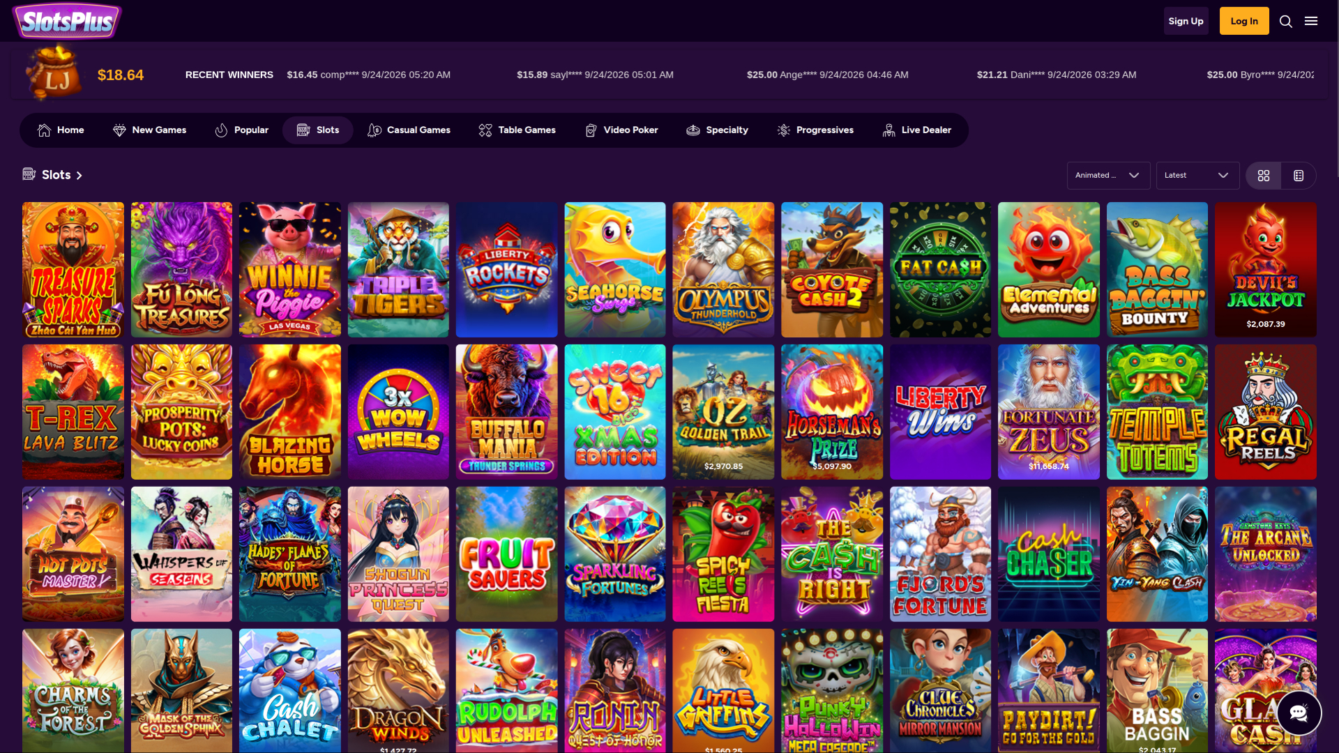 Jeux de casino Slots Plus pour ordinateur