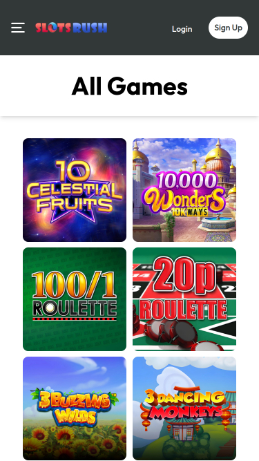 Jeux mobiles de Slots Rush Casino