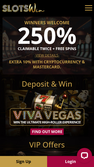 Promozioni mobile di SlotsWin Casino