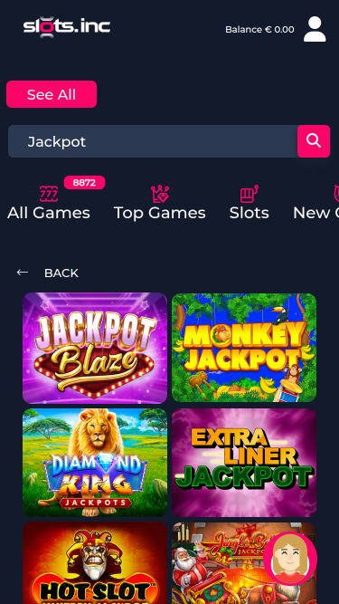 Slots.inc Casino Mobile Jackpot