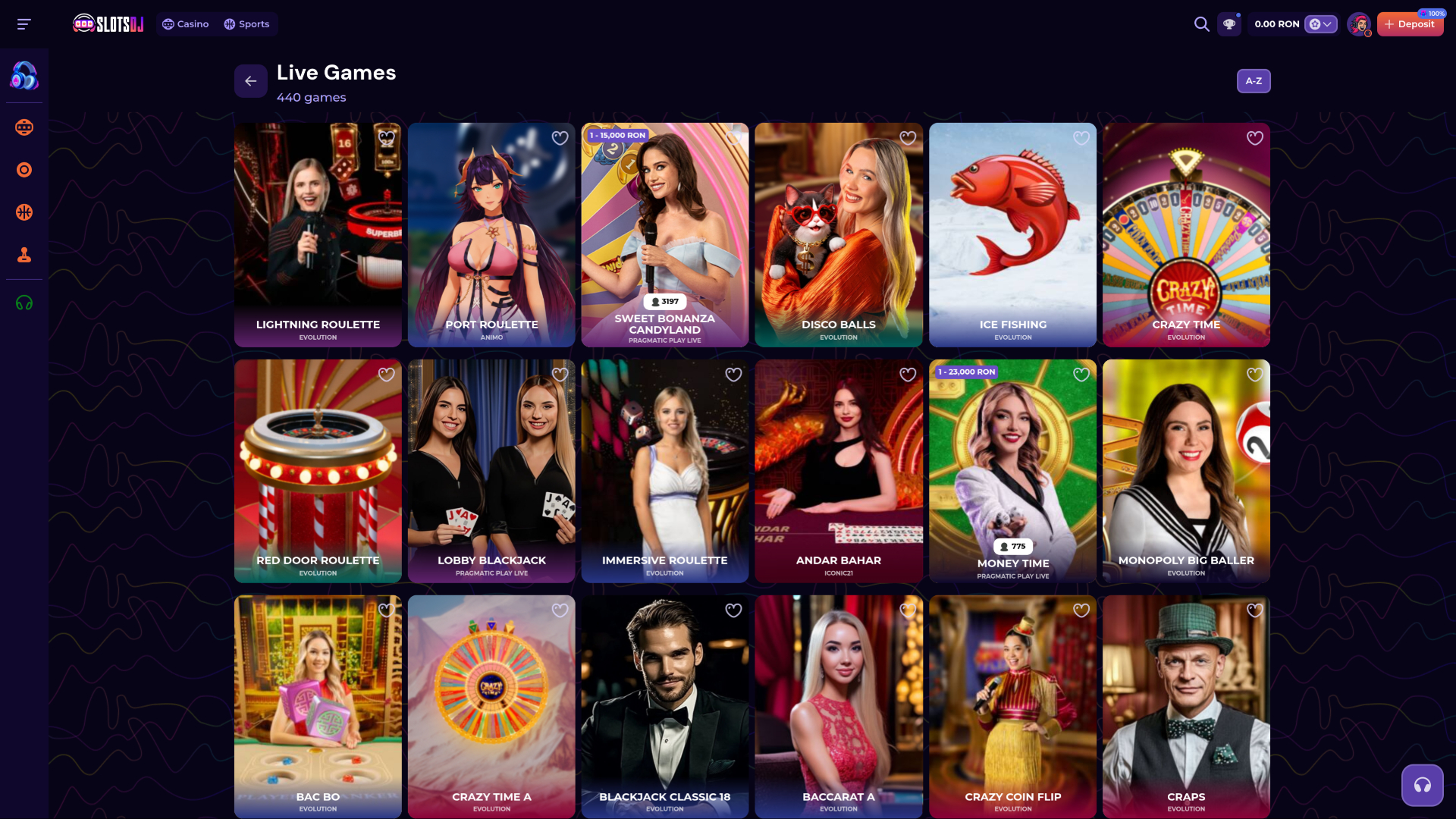 Casino SlotsDj con crupier en vivo para escritorio