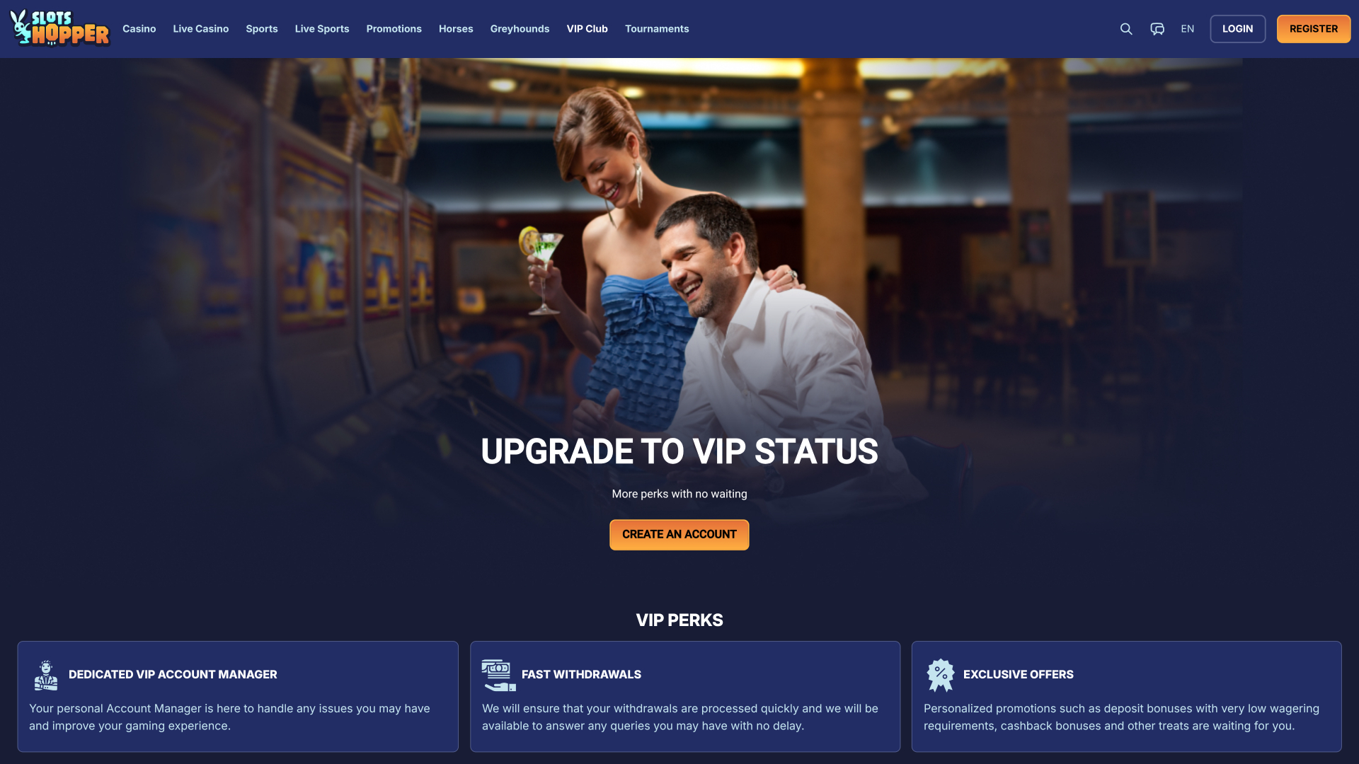 SlotsHopper Casino VIP-Programm