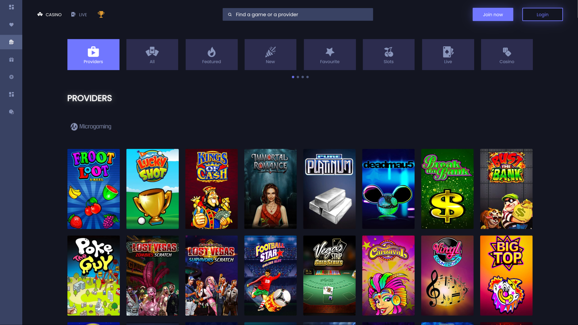 Slotsite.com Casino Desktop-Spielentwickler