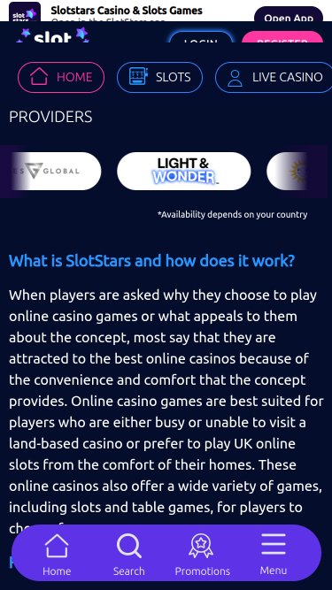 SlotStars Casino mobile Spielentwickler