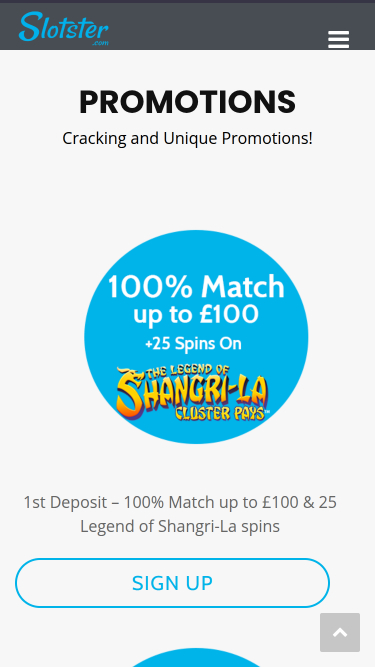 Slotster Casino mobile Aktionen