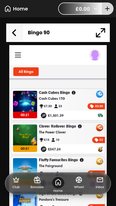 SlotsUK Casino Mobile Bingo