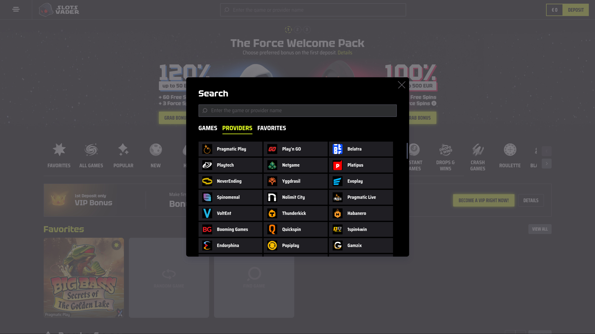 Développeurs du jeu de casino SlotsVader pour ordinateur