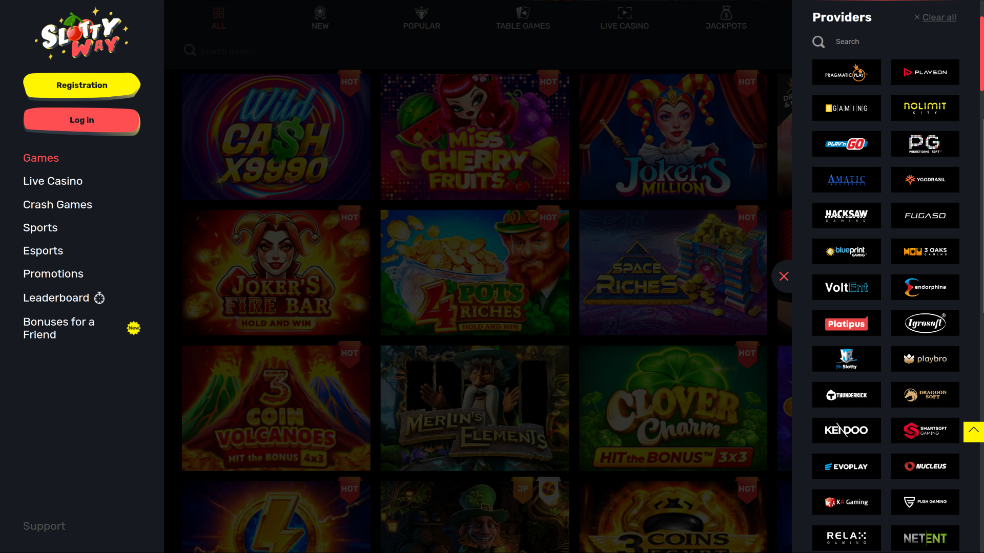 Desarrolladores de juegos de escritorio de SlottyWay Casino