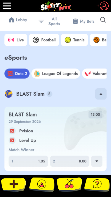 Esports móviles de SlottyWay Casino