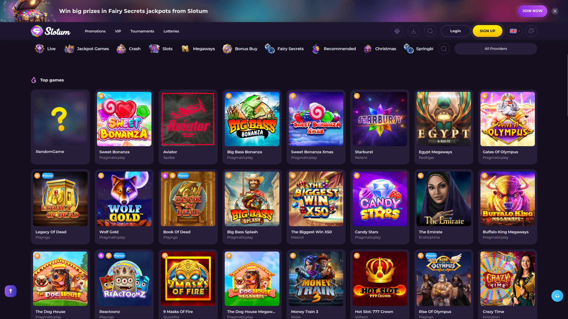 Игры Slotum Casino для компьютера