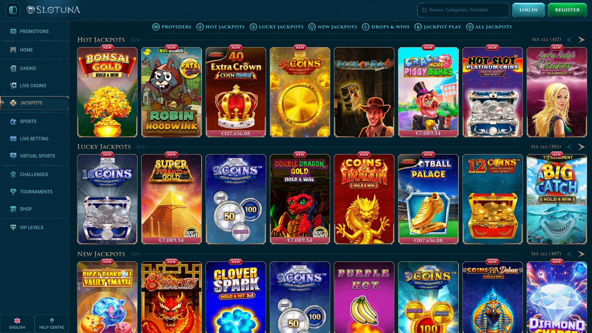 Slotuna Casino Desktop Jackpot