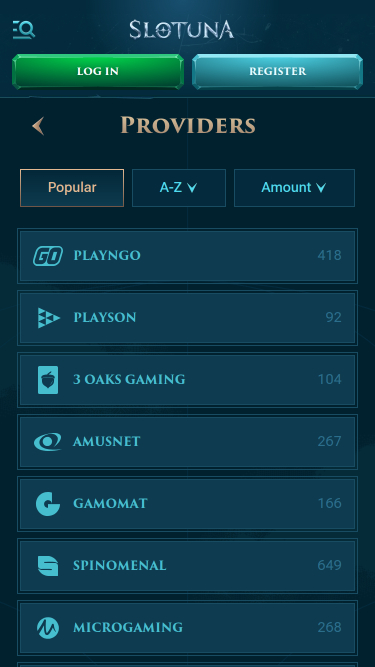 Développeurs de jeux mobiles de Slotuna Casino