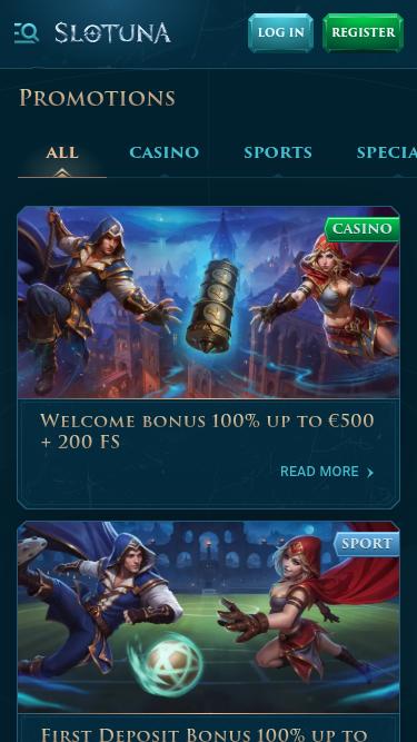 Slotuna Casino Mobile Promotions