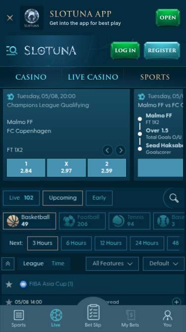 Sports mobiles de Slotuna Casino