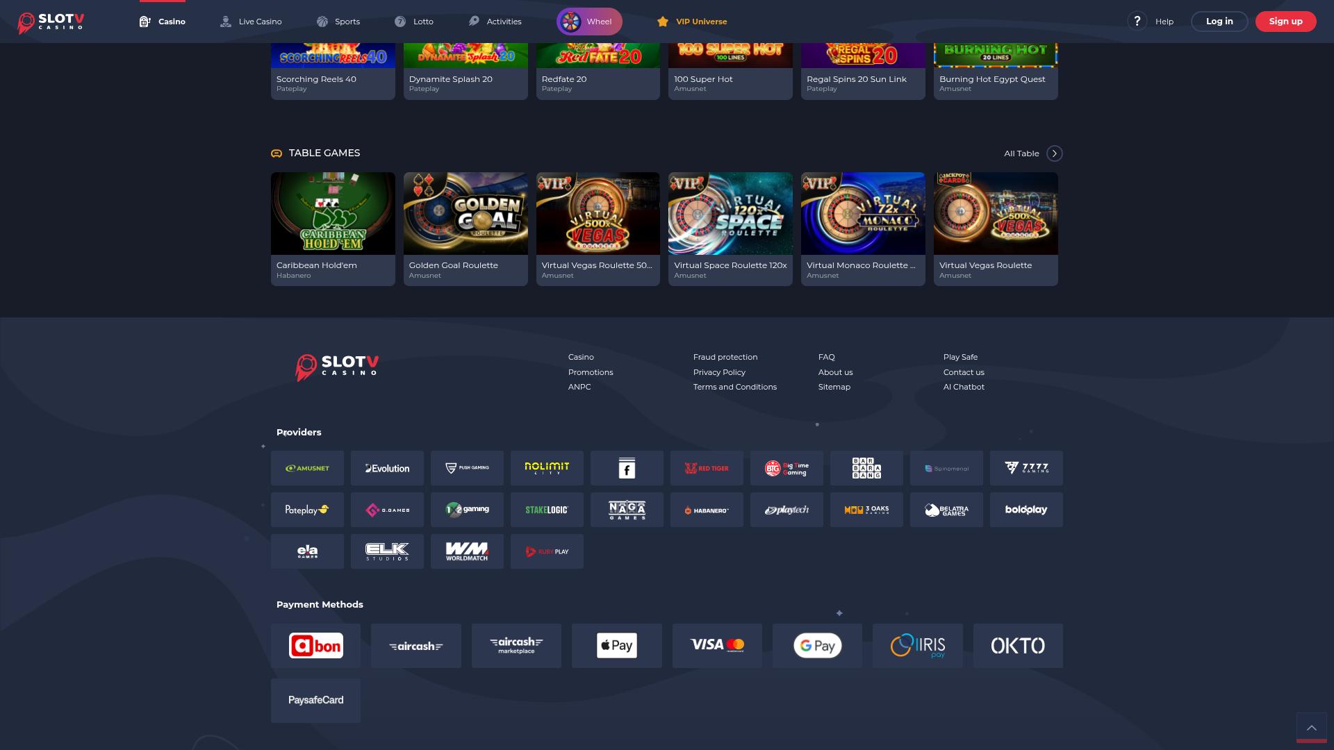 Desarrolladores de juegos de escritorio para casino SlotV