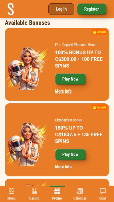 SlotyStake Casino Mobile-Aktionen