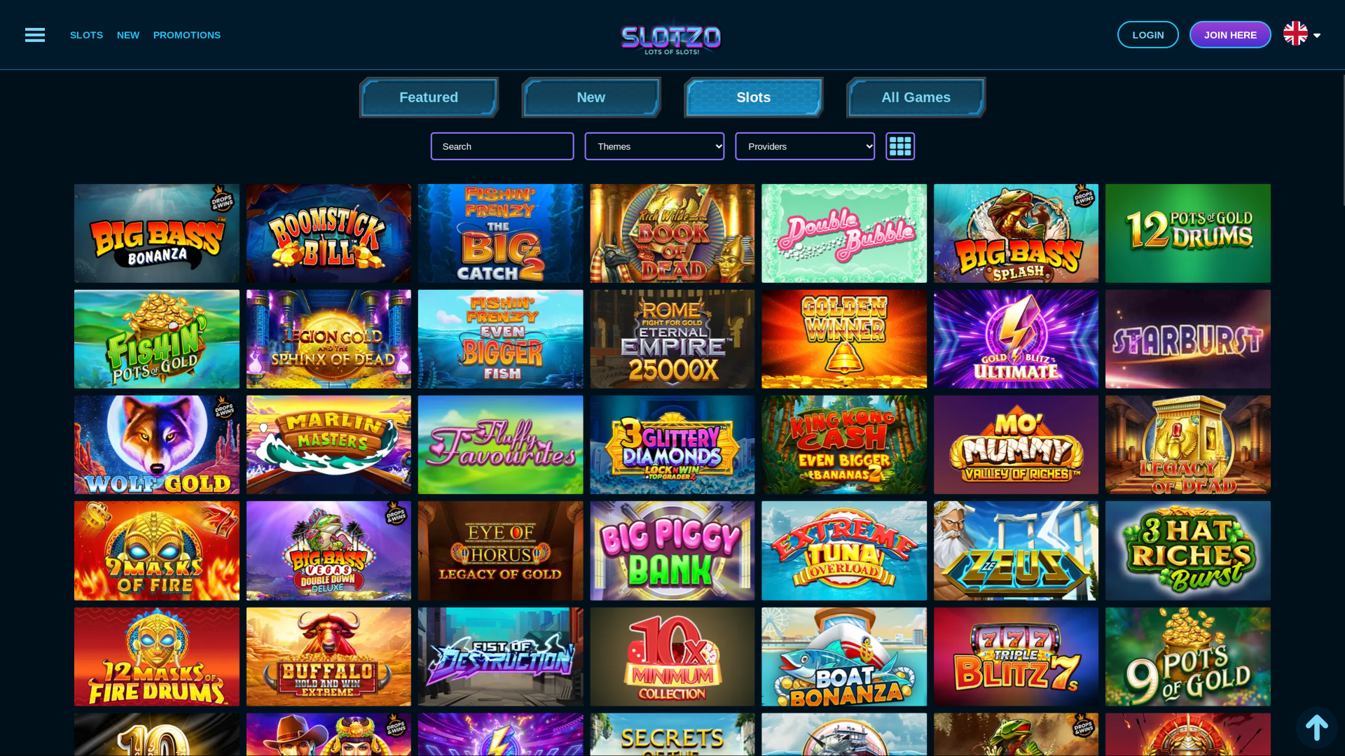 Jeux de bureau de Slotzo Casino