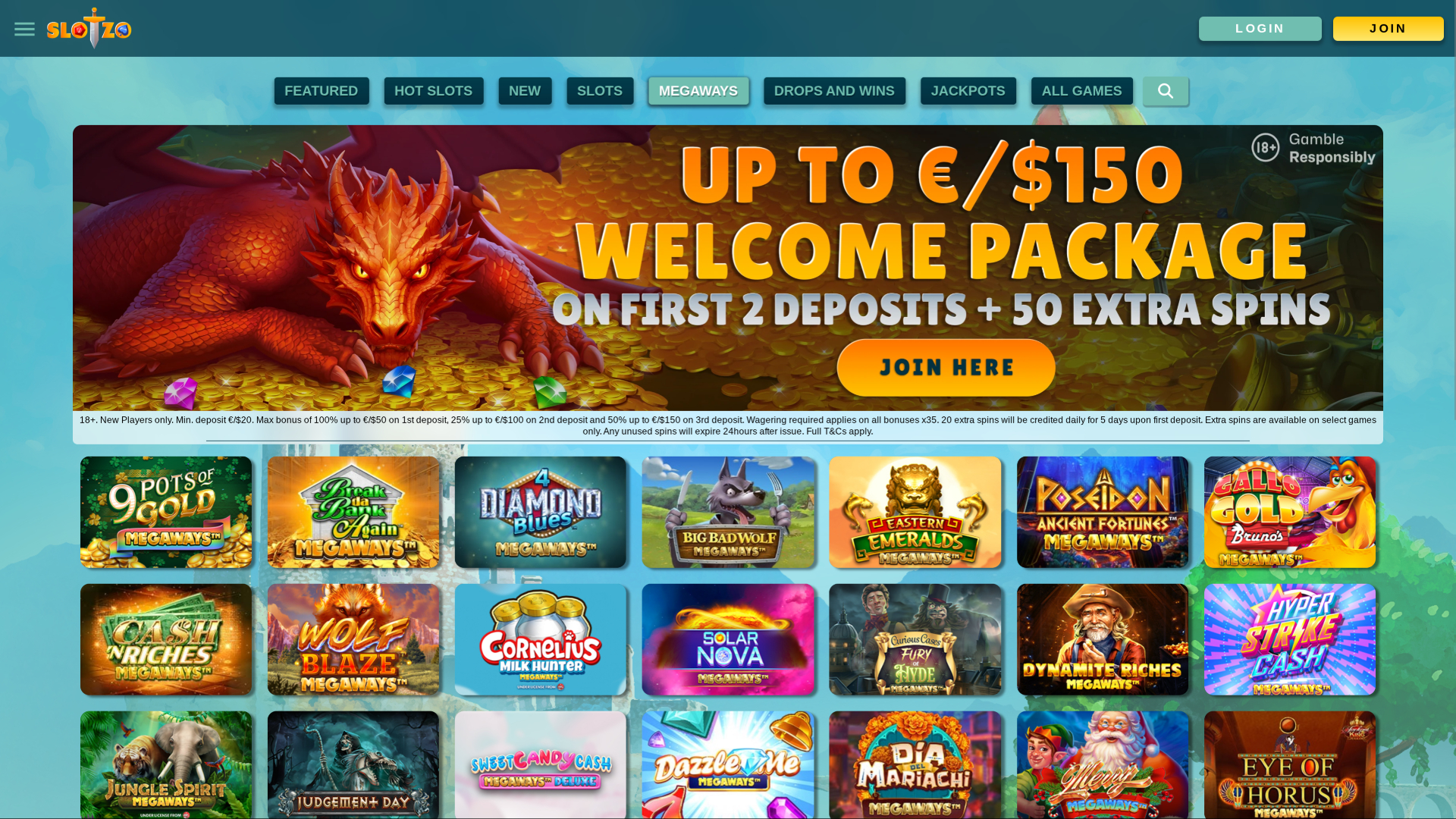 Slotzo Casino Desktop Megaways Games