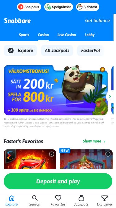 Schnellere Casino-Mobil-Startseite