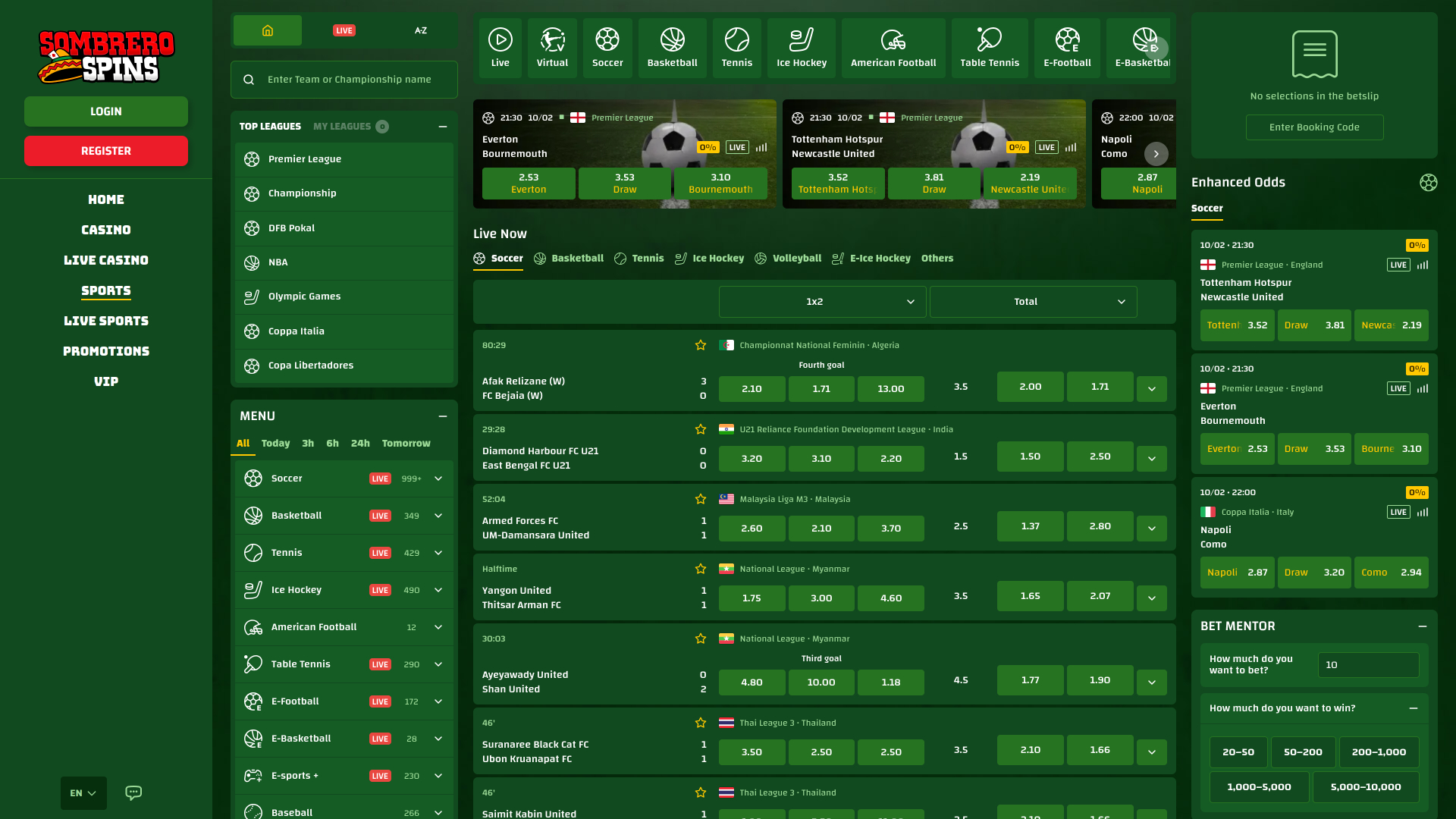 Sombrero Spins Casino Desktop Sport