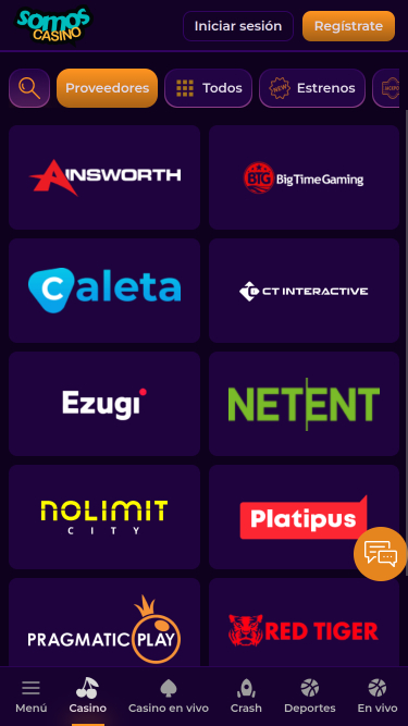 Développeurs de jeux mobiles de Somos Casino