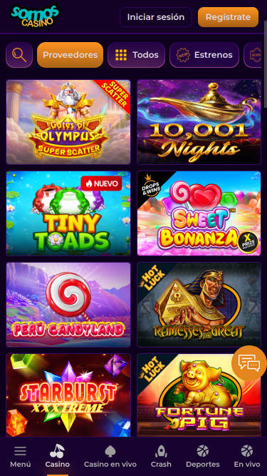 Jeux mobiles de Somos Casino