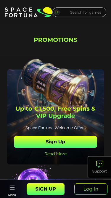 Promotions mobiles SpaceFortuna