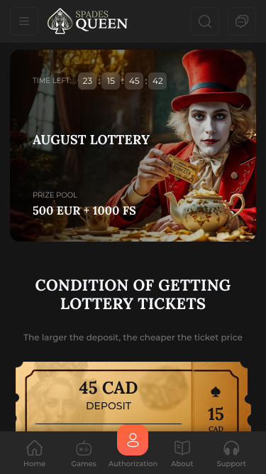 Spades Queen Casino Mobile Lottery