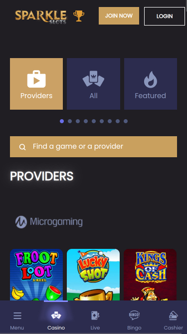 Desarrolladores de juegos móviles de Sparkle Slots Casino