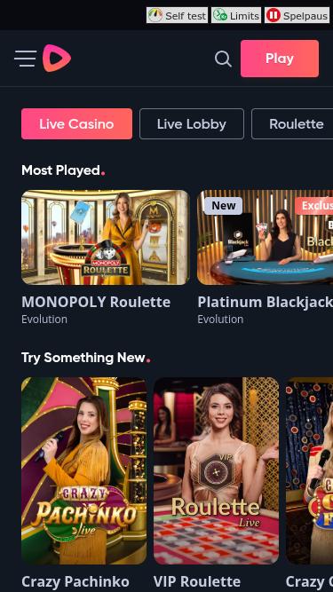 Speedy Casino Mobile Live Dealer