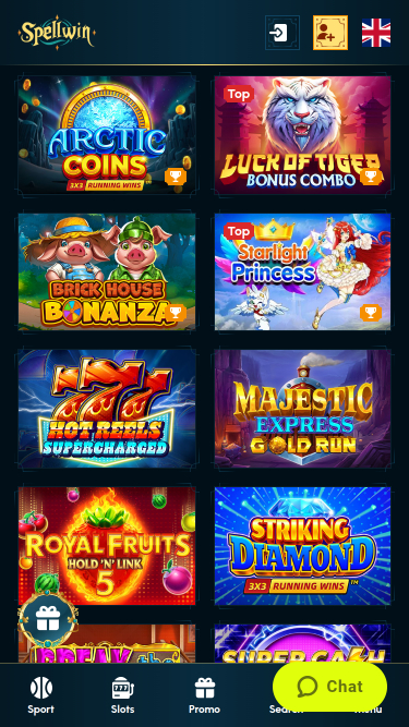 Jackpot mobile de SpellWin Casino