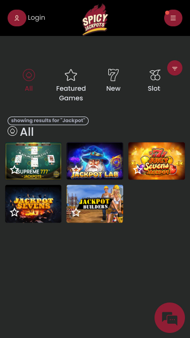 Jackpot mobile de SpicyJackpots Casino