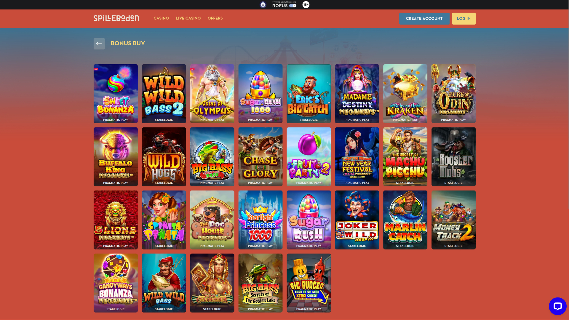 Achat de bonus de Spilleboden Casino sur ordinateur