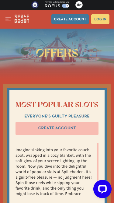 Promotions mobiles de Spilleboden Casino