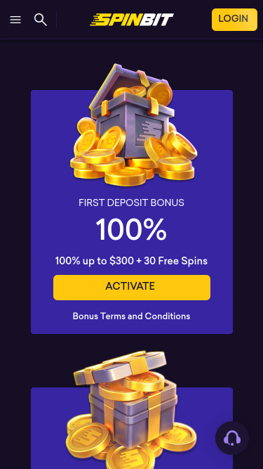 Promociones móviles de SpinBit Casino