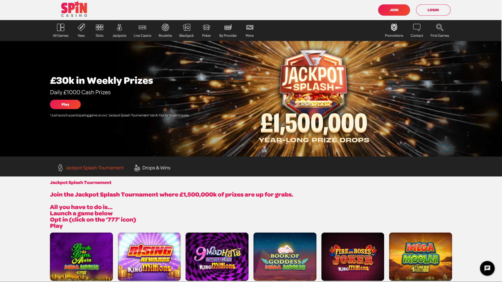 Torneo desktop di Spin Casino