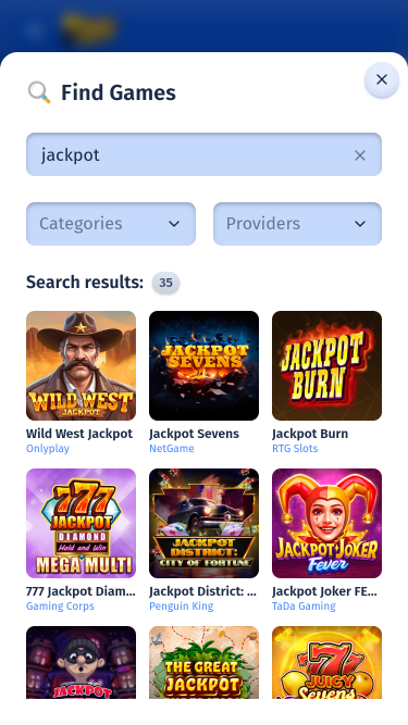 Мобильный джекпот казино Spin City